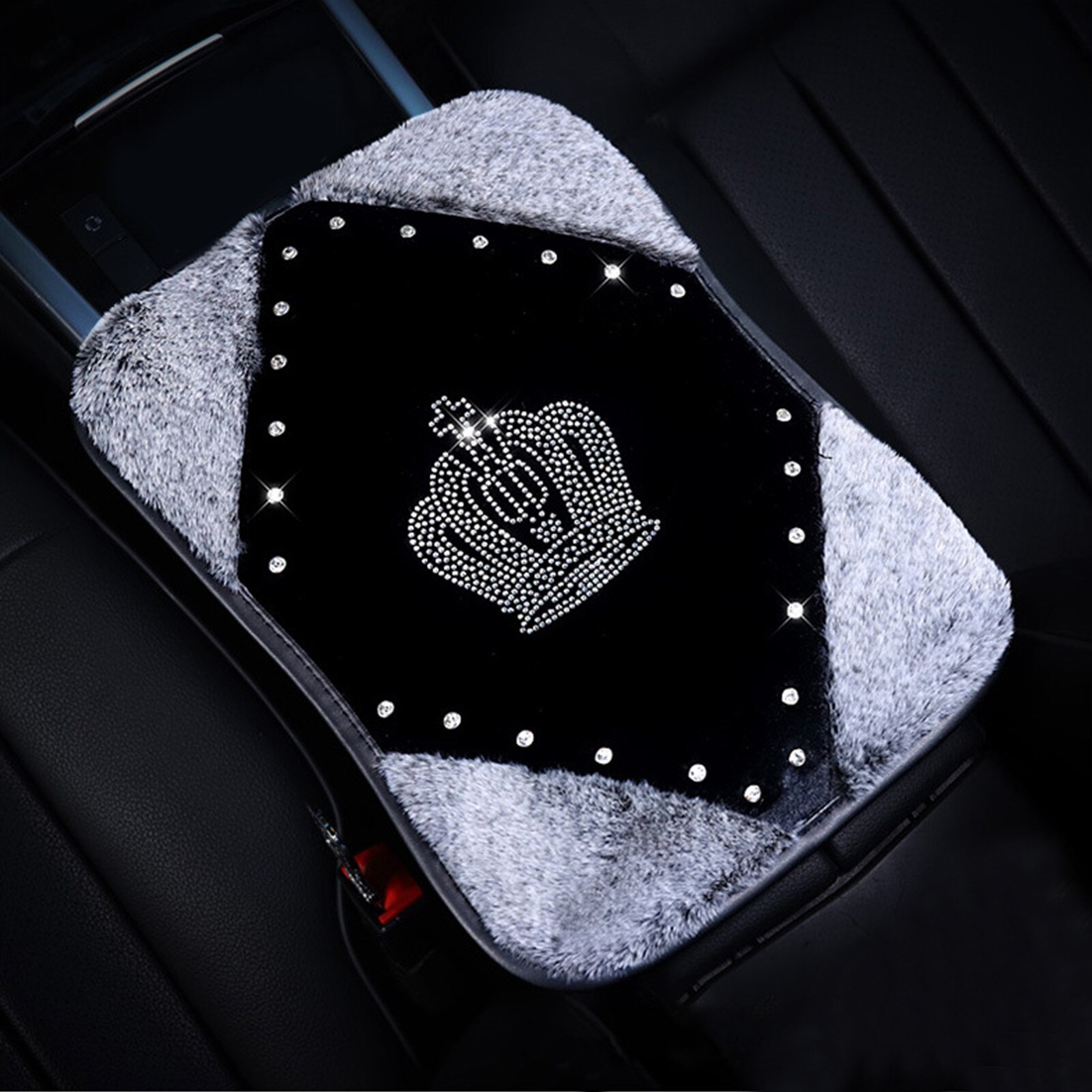 Upgrade Car Central Armrest Pad Black Auto Center Console Arm Rest Seat Box Mat Cushion Pillow Cover Vehicle Protective Supplies