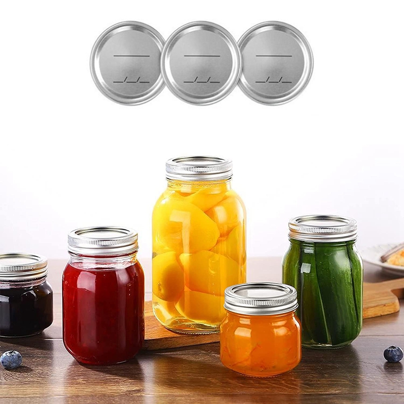 Couvercles Métal Pour Bocaux En Verre Droit 9 Oz - Lot De 70 à 400 Pièces, Pour Conservation, Confiture, Rangement