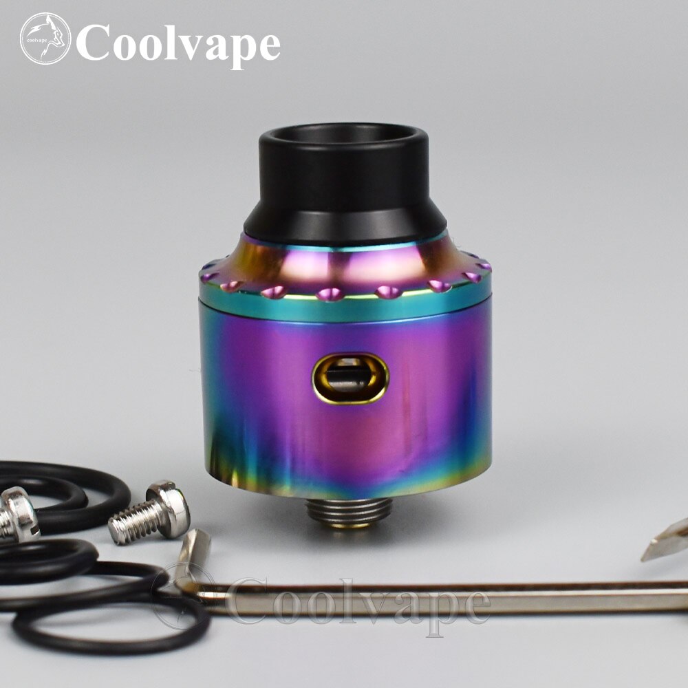 Coolvape Hellfire Maverick 22mm rda Single Coil rda mit bf pin airflow control 316ss Zerstäuber RDA vs la tropf rda: rainbow