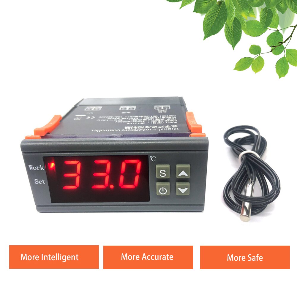 MH-1210A Intelligent Digital Temperature Controller Heating/Cooling Sensor Temp Control Thermostat for Freezer Fridge Hatching