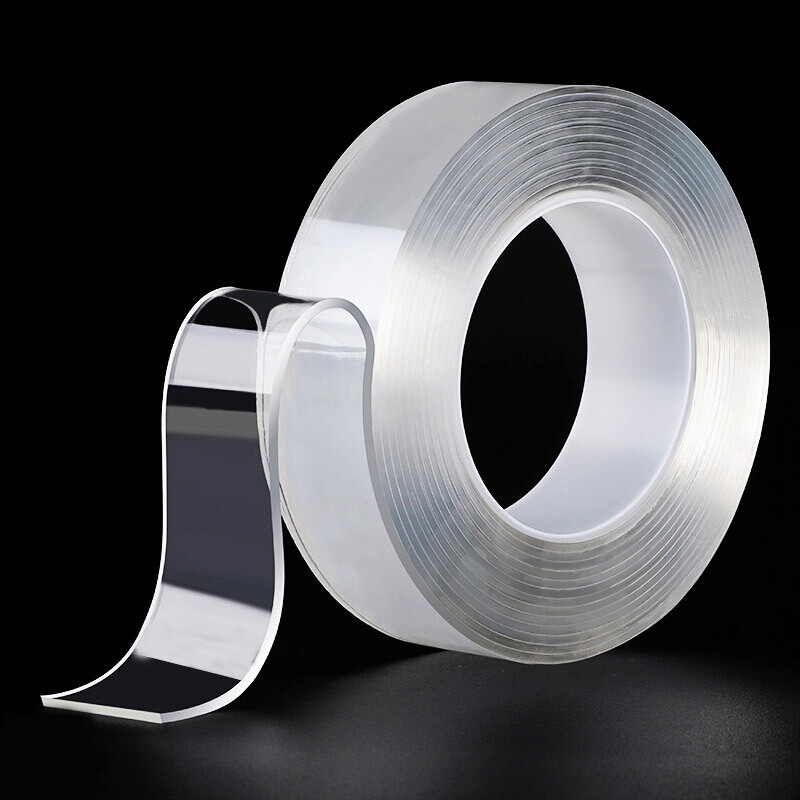 Reusable transparent double-sided tape, functional tape, traceless, waterproof, cleanable glue, household 1 m, 2 m, 3 m, 5m