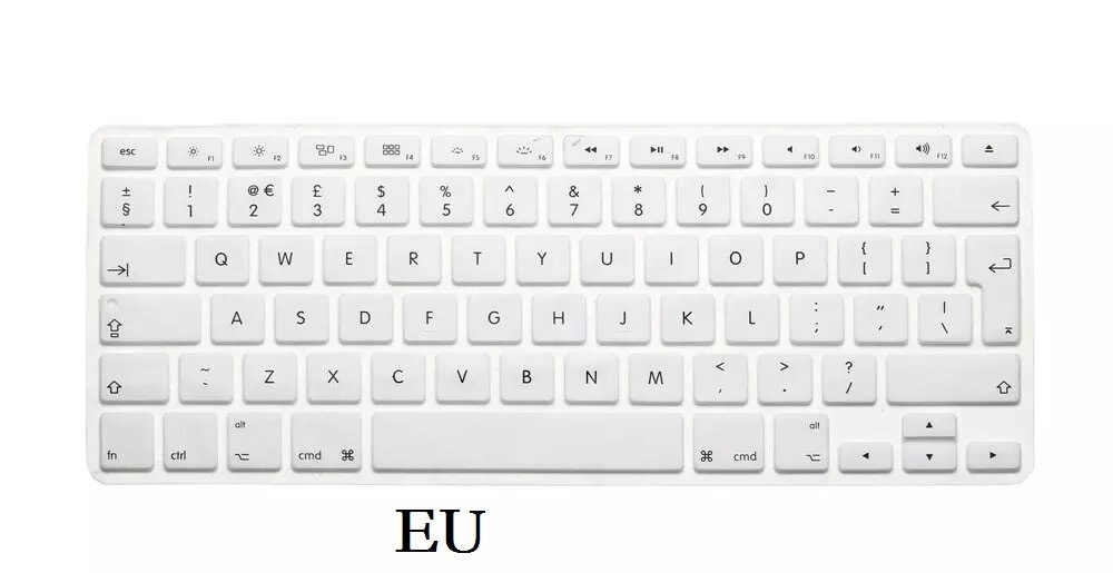 Ue usa angielska klawiatura skóra dla Macbook Pro 13 15 CD ROM A1278 A1286 klawiatura pokrywa szczupła wodoodporna folia ochronna skóry: EU-Clear