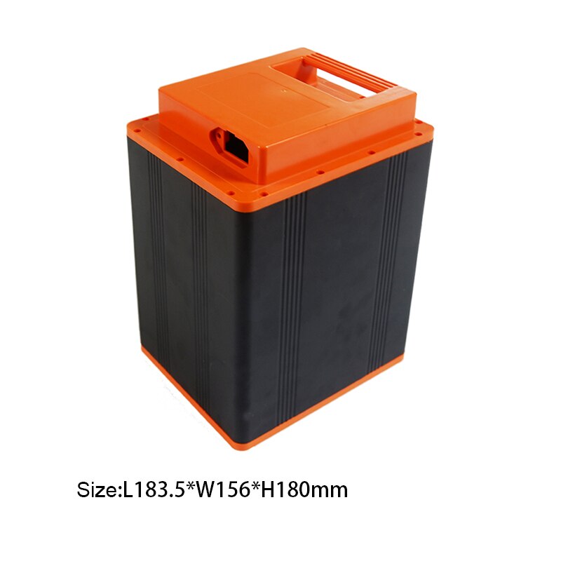 18650/26650/32650 li-ion battery box aluminum box For 12V-72V lithium ion battery assembly: L183.5xW156x H180mm