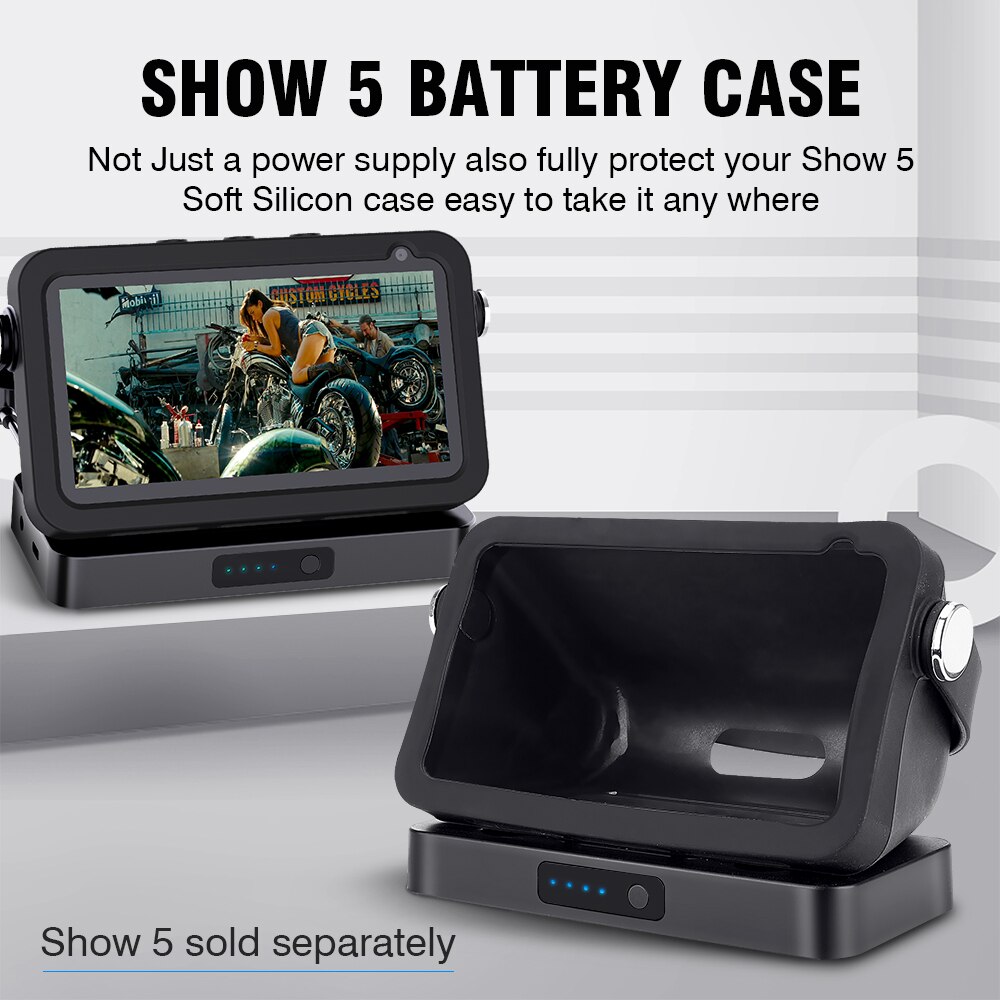 Echo Show 5 Battery Stand Portable Wireless Charger Power Bank Smart Display Speaker Battery Base for Echo Show 5 Desktop Stand