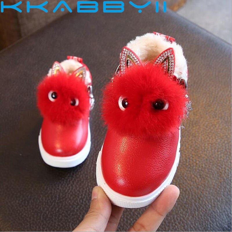 Meisjes laarzen martin meisjes schoenen winter pantoffels voor kinderen bont binnenkant winter laarzen baby