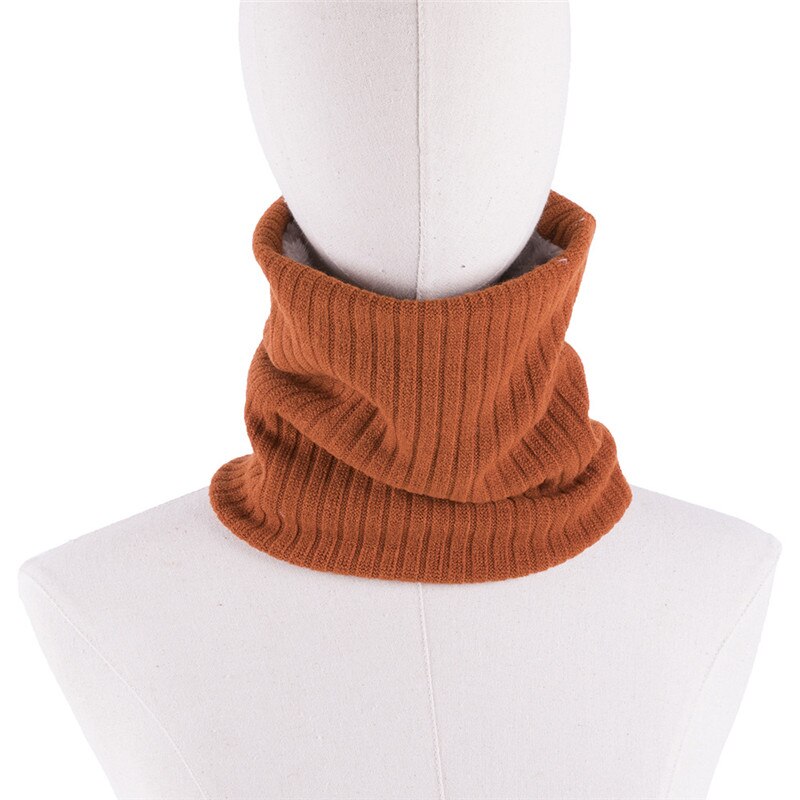 Unisex Winter Jongens Meisjes Vrouwen Mannen Warme Gebreide Sjaals Kids Fluwelen Elastische Uitlaten Kinderen Halswarmer Haak Baby Sjaal: orange