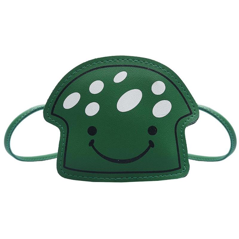 Children Girls Casual Small Mushroom Shaped Shoulder Messenger Handbags Girls Mini PU Leather Kids Crossbody Bags: Green