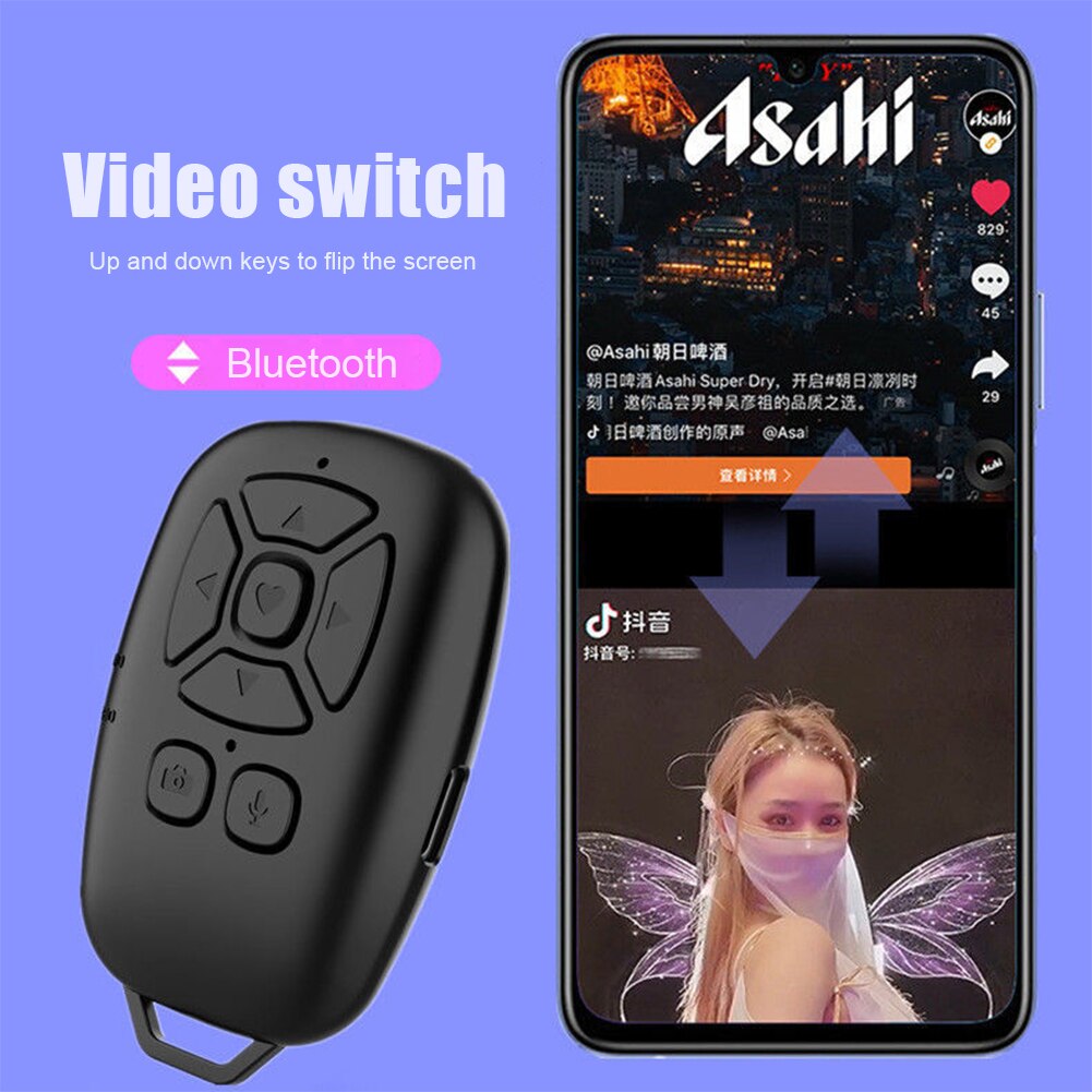 Universele Mobiele Telefoon Selfie Knop D1 Bluetooth-Compatibele Afstandsbediening Camera Sluiter Pagina Draaien Voor E-Book