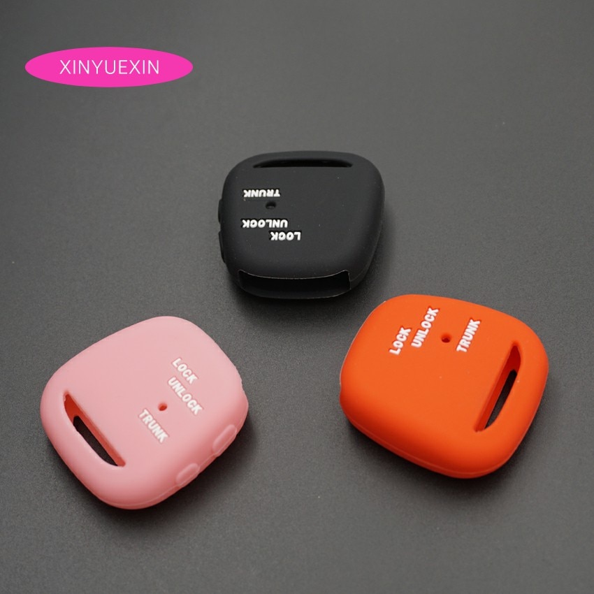 Xinyuexin Silicone Rubber Car Key Cover Fob Case for TOYOTA Altezza Wish Carina TWO Button on Side Remote Key Car Styling