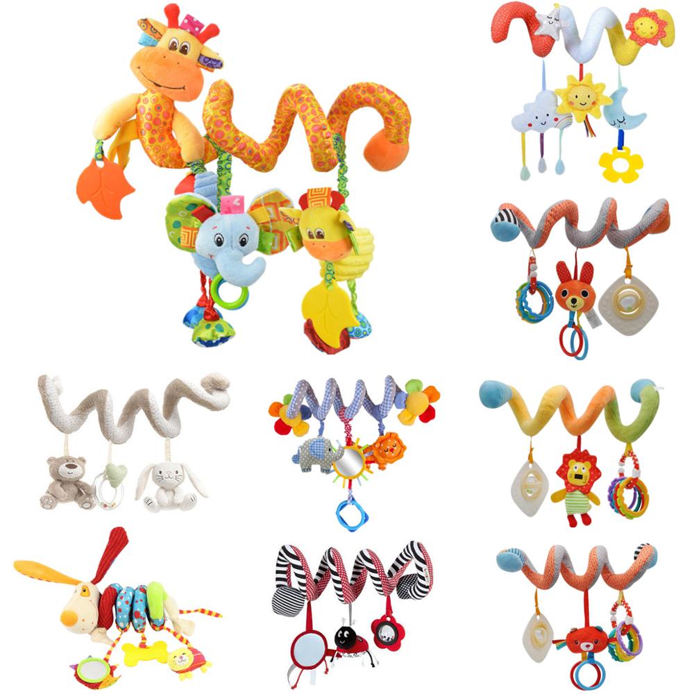 Mooie baby speelgoed baby wieg draait rond het bed wandelwagen opknoping Ontwikkeling educatief speelgoed Rammelaar Mobiele Bijtring 24% off