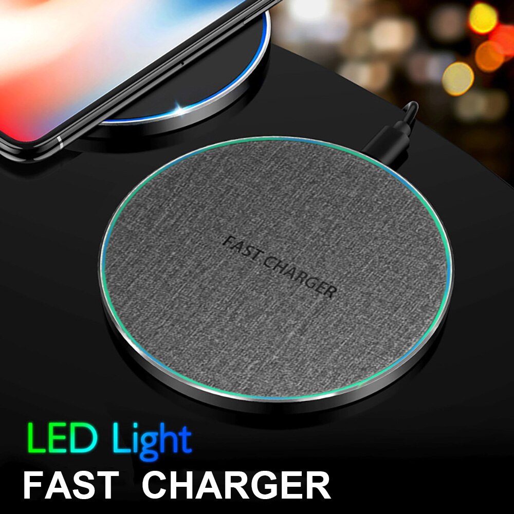 FDGAO 15W Qi Wireless Charger for iPhone 12 11 XS XR X 8 Fast Charging Pad Dock Station For Sasmung S21 S20 S10 S9 Note 10 20