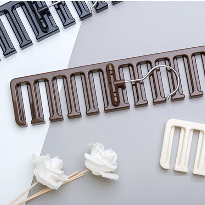 10 Slot Tie Belt Hanger Wardrobe Belt Rotating Organizer Rack Multifuctional Scarf Hanger Home Closet Storage Holder