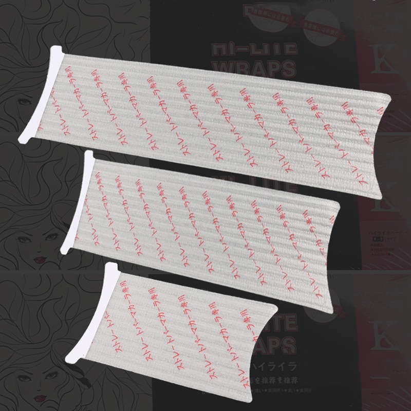 50 stk/sæt pro salon hårfarve papir hule genanvendelig og holdbar frisør highlight farve væv ark styling værktøj  un616