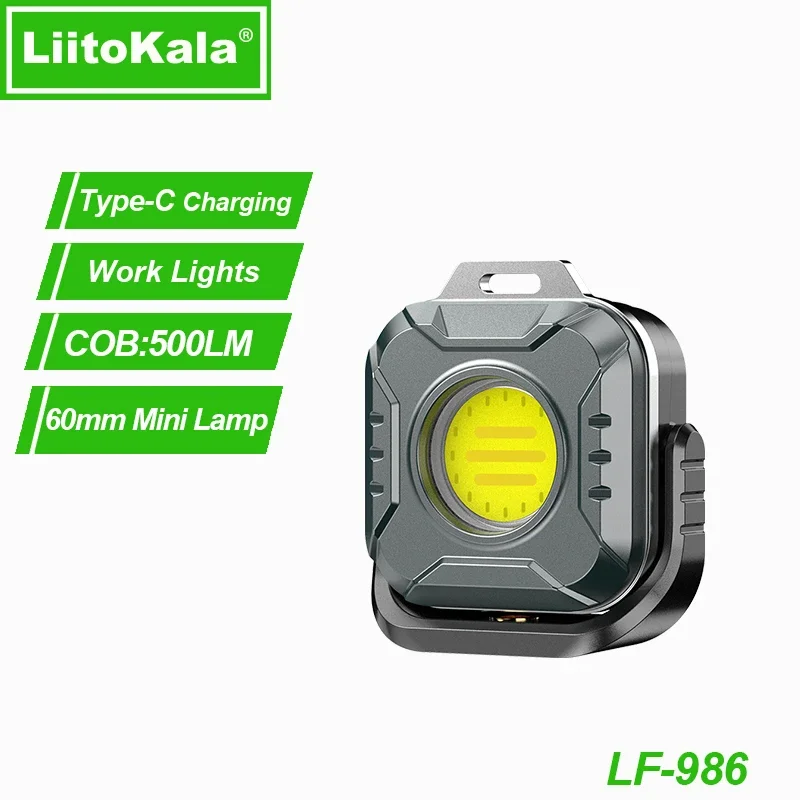 Liitokala lf -986 multifunksjonell utendørs camping mini bærbar arbeidslampe kolbe ledet perler 500lm 5.7w type-c frakt