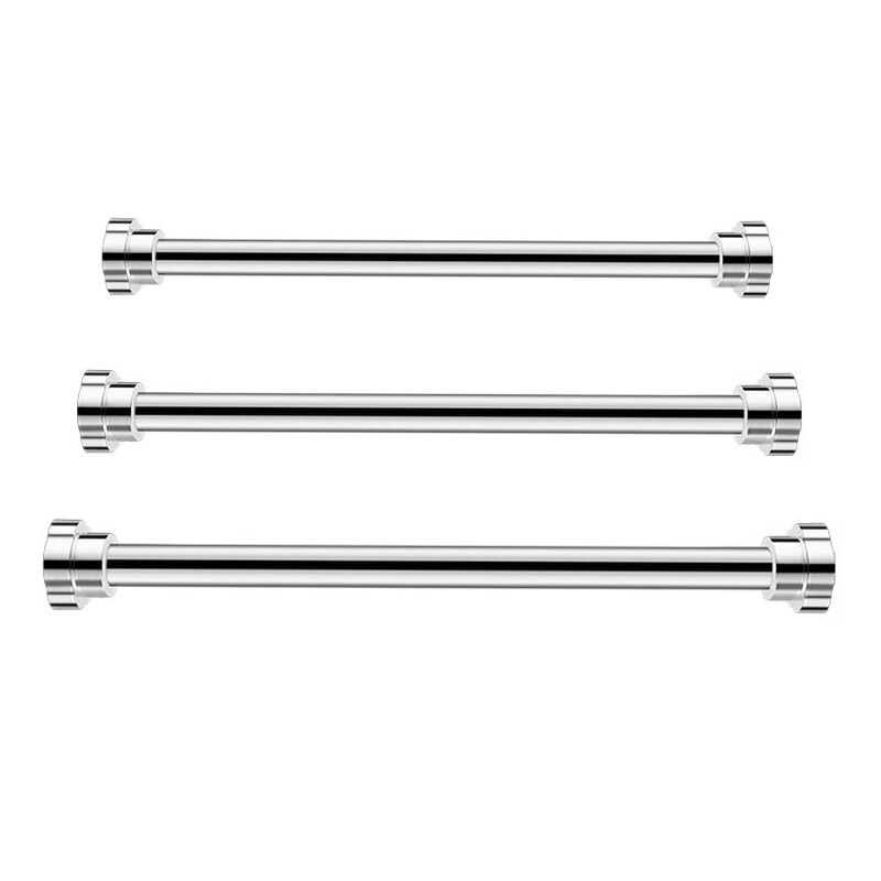 Extendable Clothes Drying Pole Stainless Steel Shower Curtain Rod Retractable Spring Tension Rod for Bathroom