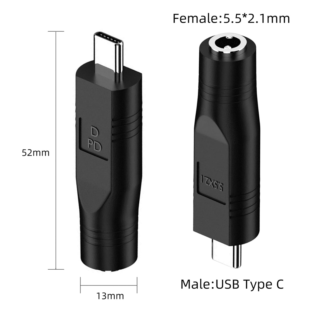 Cable de alimentación USB C macho a CC hembra, adaptador PD100w para Mini Cable Starlink, cabezal de repuesto Plug And Play, 1/2 Uds.