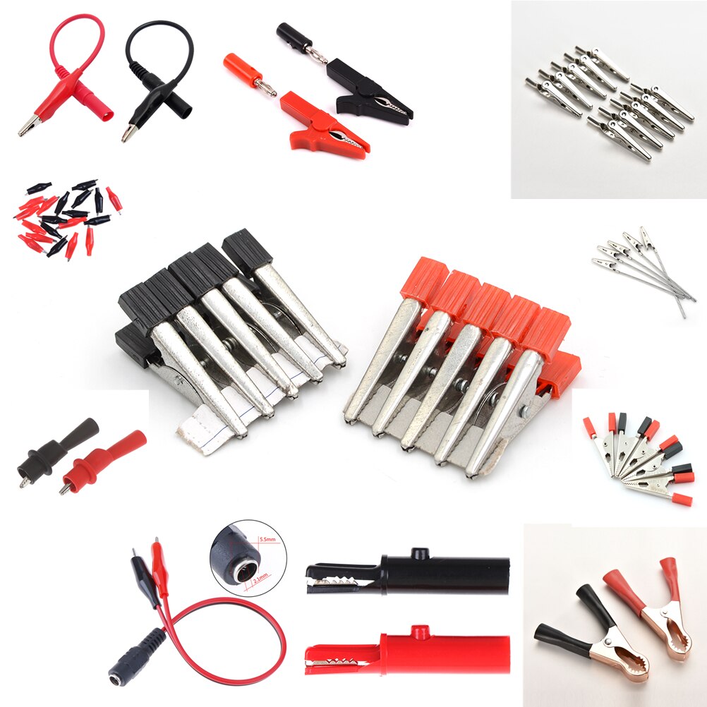 Multi Styles Metal Alligator Clips Power Cable Crocodile Test Clip For Multimeter Car Battery Test