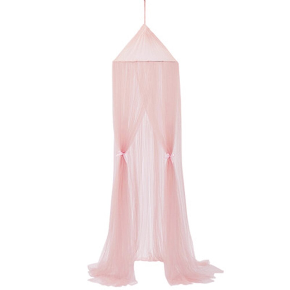 Moustiquaire à suspendre en Polyester pour lit d&#39;enfant, baldaquin de princesse, dôme, tente, protection pour bébé, doublure de lit en Textile domestique: Pink