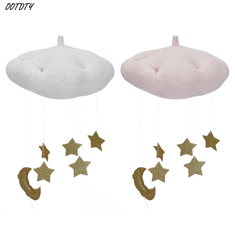 Bebé DIY colgante fotografía Prop techo móvil colgante nube decoraciones guirnalda de estrellas juguete para cuna niños decoración para dormitorio infantil