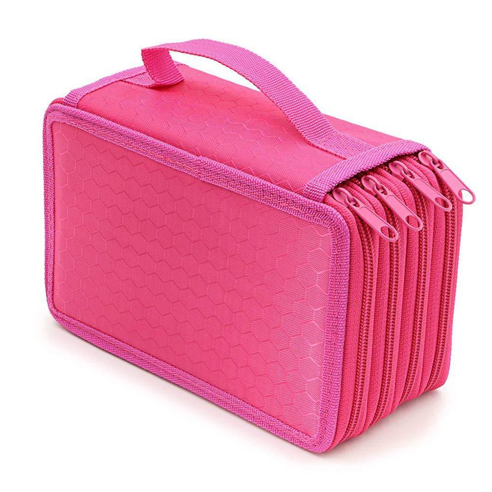 72 Holes Pencil Cases For Girls Boy Pencil case School Pen Box Penalty Multifunction Storage Bag Case Pouch Stationery: red