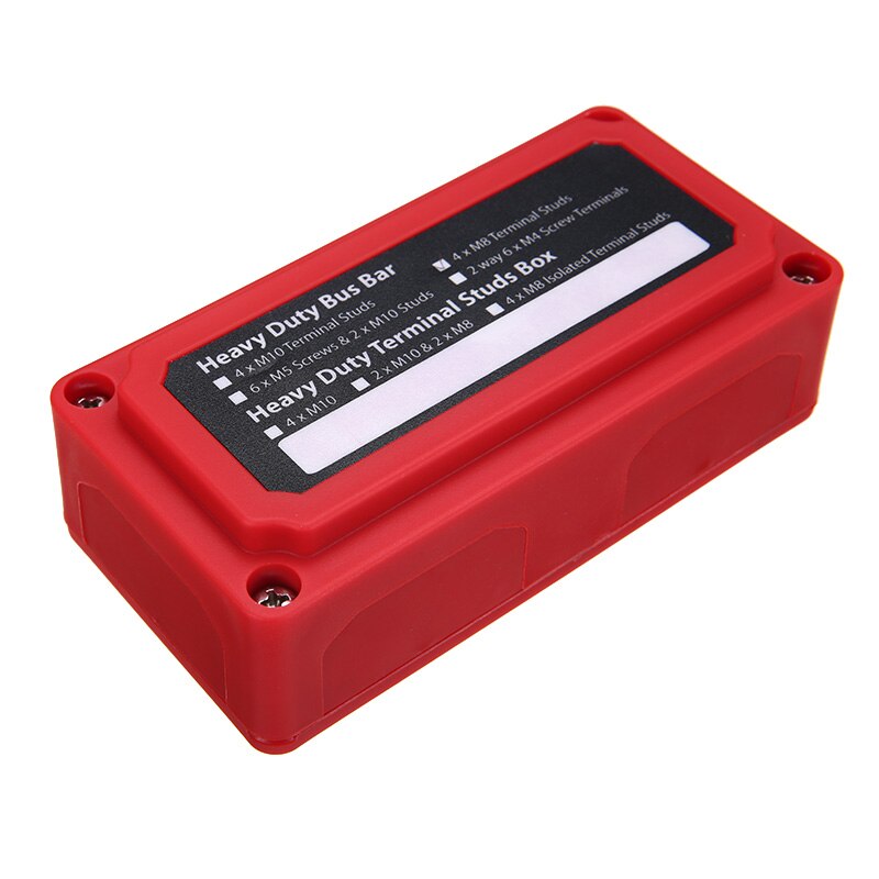 300A 12V-24V Bus Bar Power Distribution Box Heavy Duty Busbar Terminal Block Power Case Kit