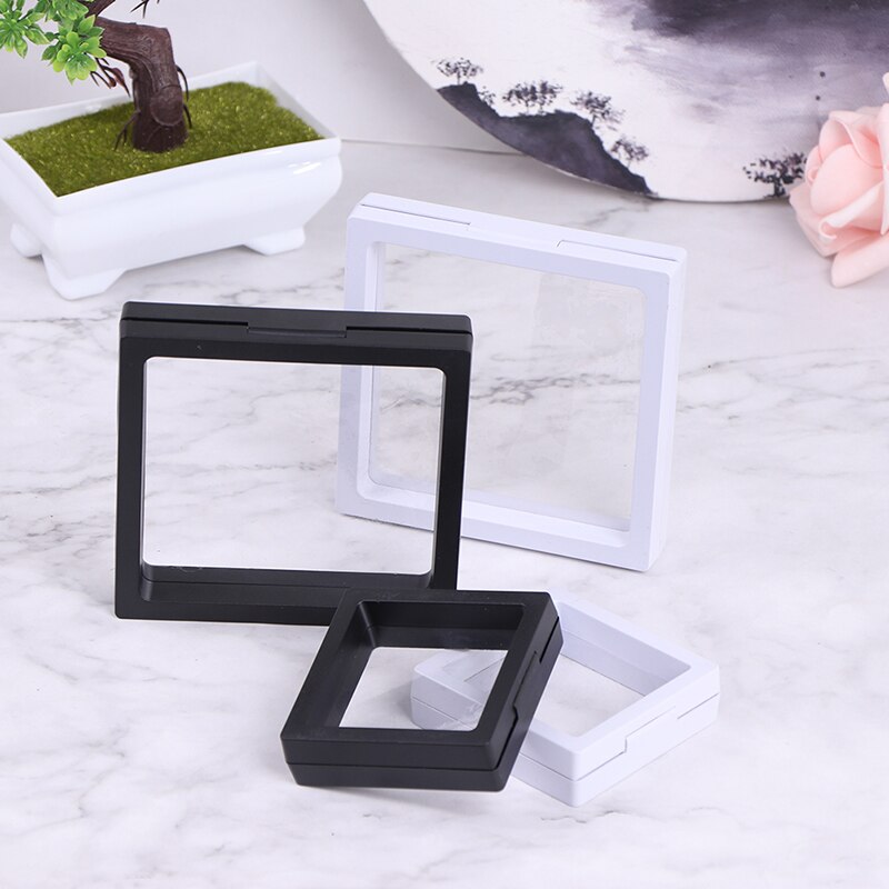 1PC Transparent Storage Rack Acrylic Display Stand Photo Albums PE Thin Film Suspension Jewelry Display Box