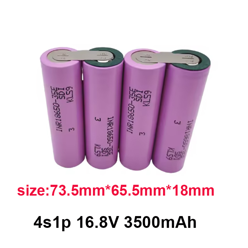 Customized5S2P 5S3P 5S4P 6S2P 8.4V 3.7V 10.8V 16.8V 18V 25.2V 18650 35E Battery Pack 3500mAh for Screwdriver Electric Drill Cell: Silver