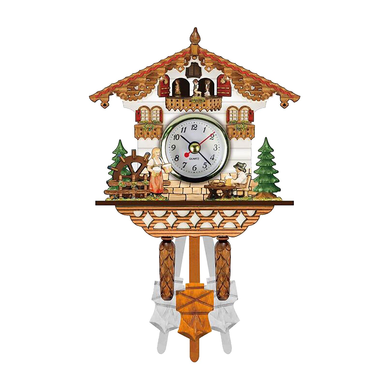 Cuckoo Clock Living Room Wall Clock Bird Cuckoo Alarm Clock wall Watch Modern Children Unicorn Decorations Home Day Time Alarm: A