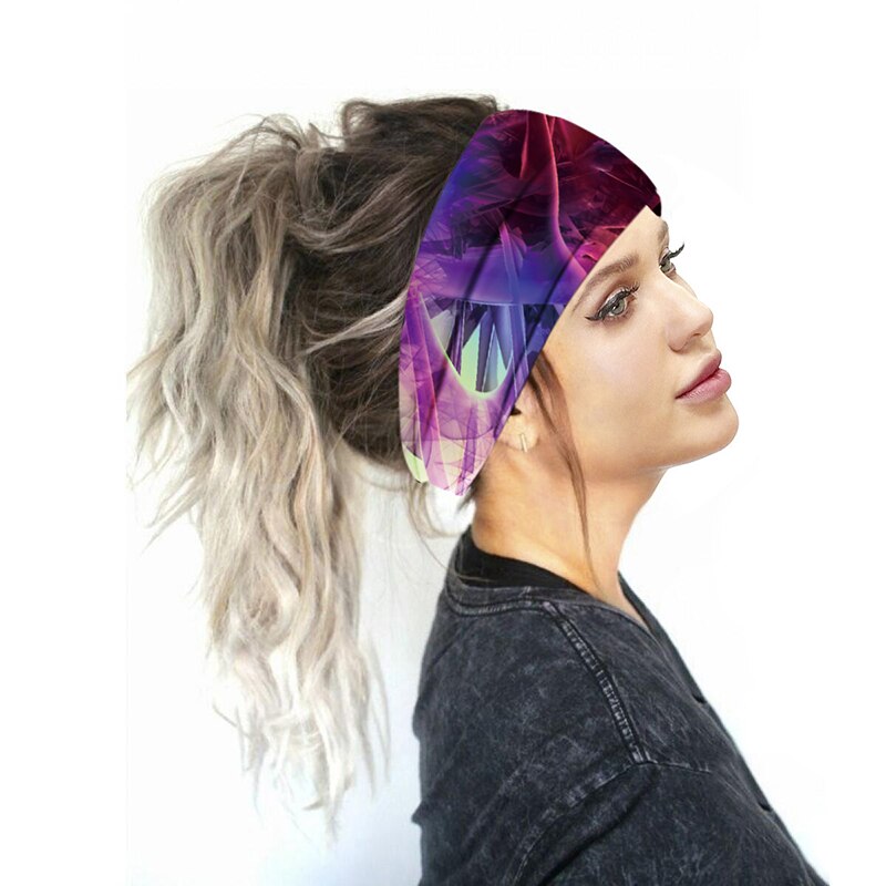 Nuovo Della Boemia Ampio Tratto Delle Donne Delle Fasce Stampe Floreali Fasce Elastiche Dei Capelli Headwrap Turbante Copricapi Delle Ragazze Hairbands Sciarpa 2020