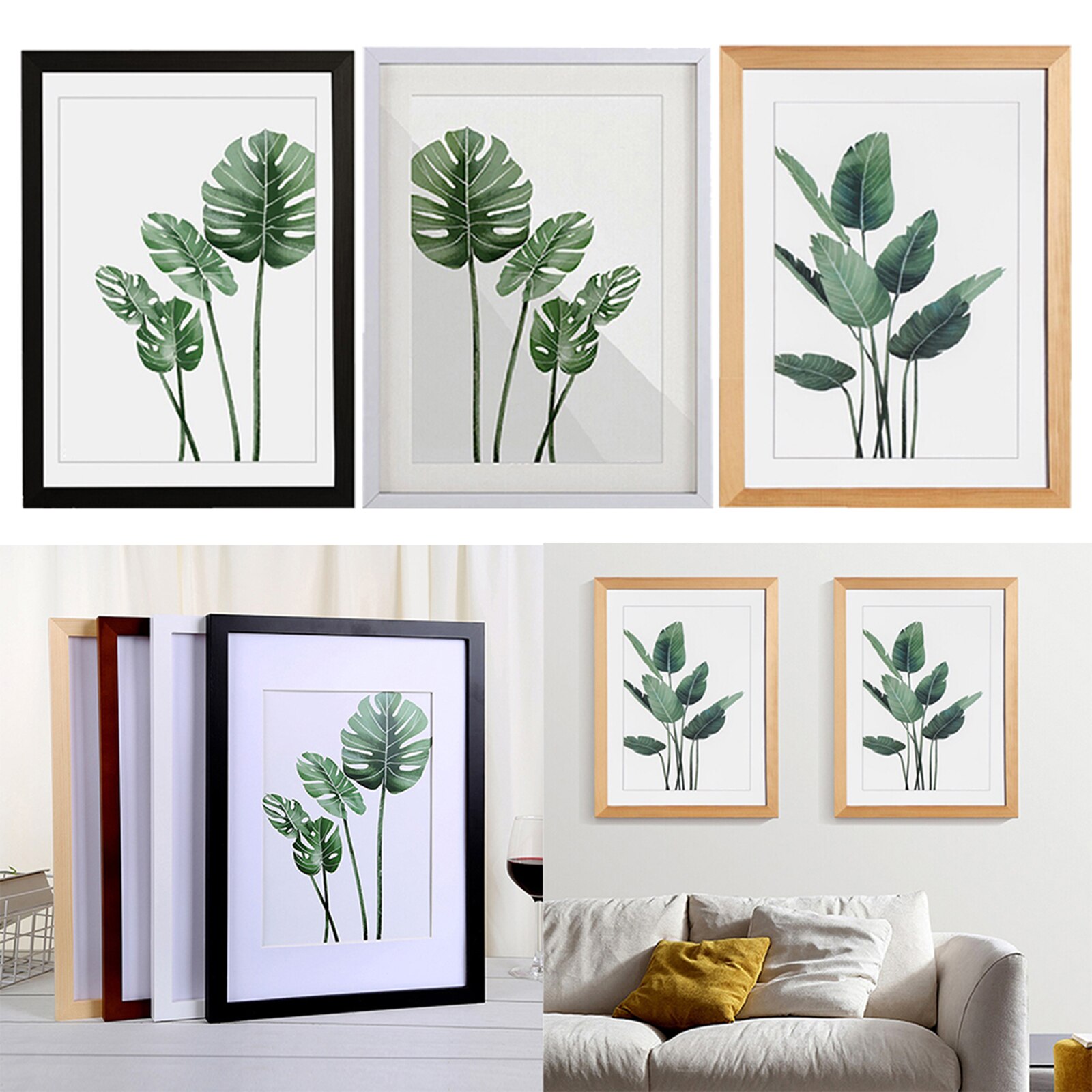 Picture Frame Photo Display for Display Wall Mount Solid Wood Photo Frame 12x16"