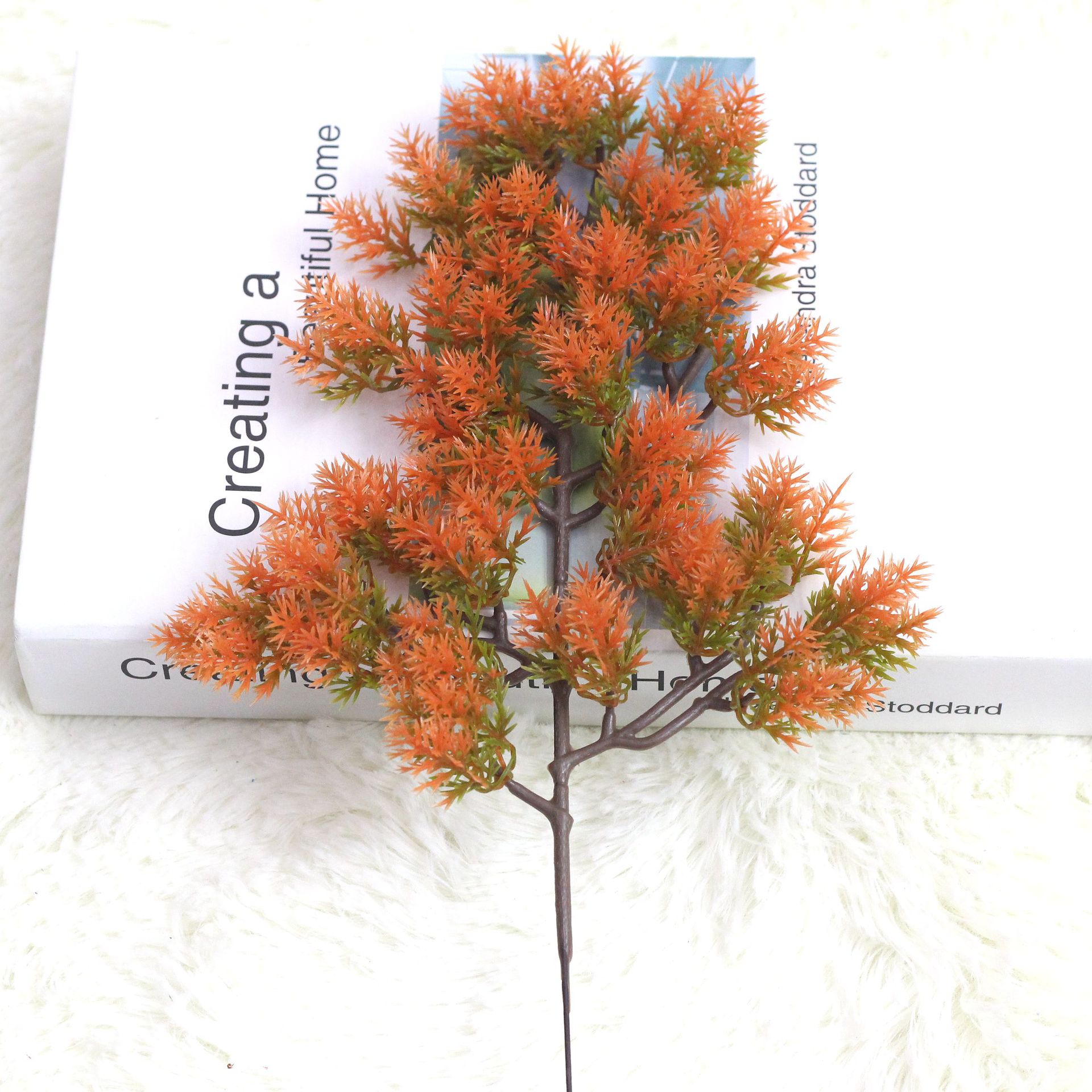 1PC powitanie sosna cyprys sztuczne rośliny dekoracja stołu na balkon restauracja roślin ściany DIY układ dekoracji: Sunset