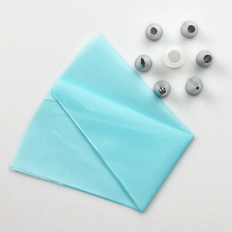 8 stuks keukenaccessoires glazuur spuitzak slagroom spuitzak  + 6x roestvrijstalen spuitmondjes doe-het-zelf taartdecoratie