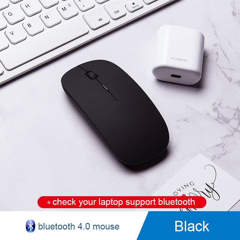 Girls Wireless Mouse for xiaomi apple mouse Draadloze Muis for Macbook air/pro/retina Mice inalambrico with 2.4ghz usb Receiver: Bluetooth black