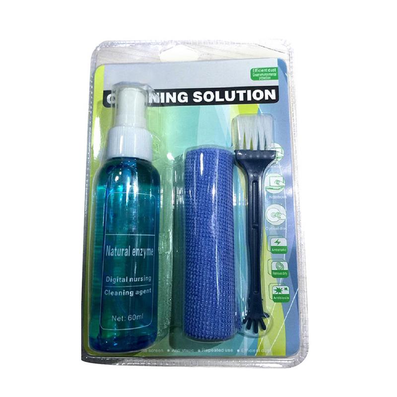 Laptop Computer Cleaning 3-Piece Set Cleaning Solution Mobile Phone SLR Camera Household Appliances Cleaning Cloth