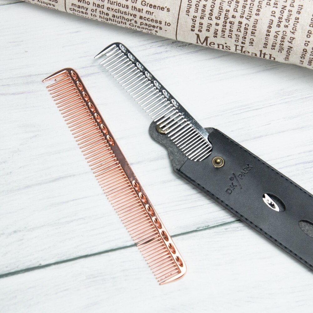 1 Pc Stainless Steel Hair Comb Hair Salon Hairdressing Combs Hair Cutting Dying Comb 2 In 1 Small Size