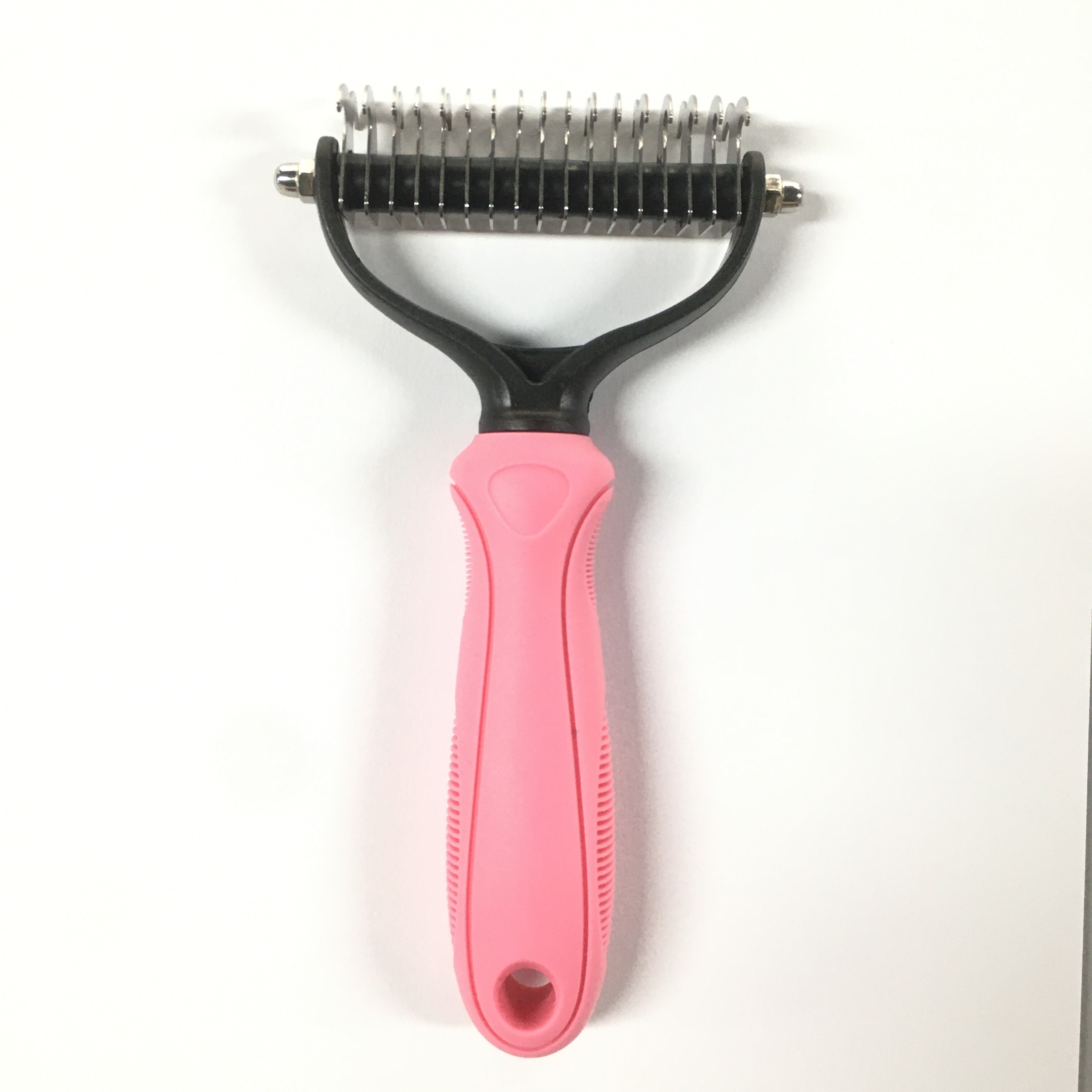 Hair Removal Comb for Pet Cats and Dogs Hair Removal Dust Removal Combs Scattered Fur Trimming Tools Long Hair Curly Comb: large pink