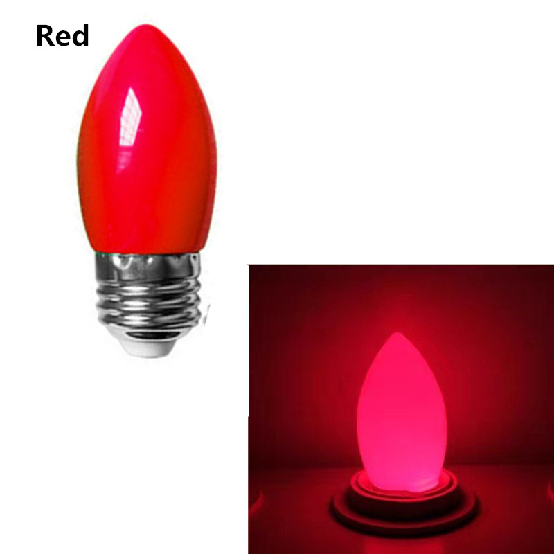 Led smd-lampor  c35 1w 2w 3w 5w e27 220v inomhus röd blå grön vit varm färgglad bröllopsdekoration jullampor hem