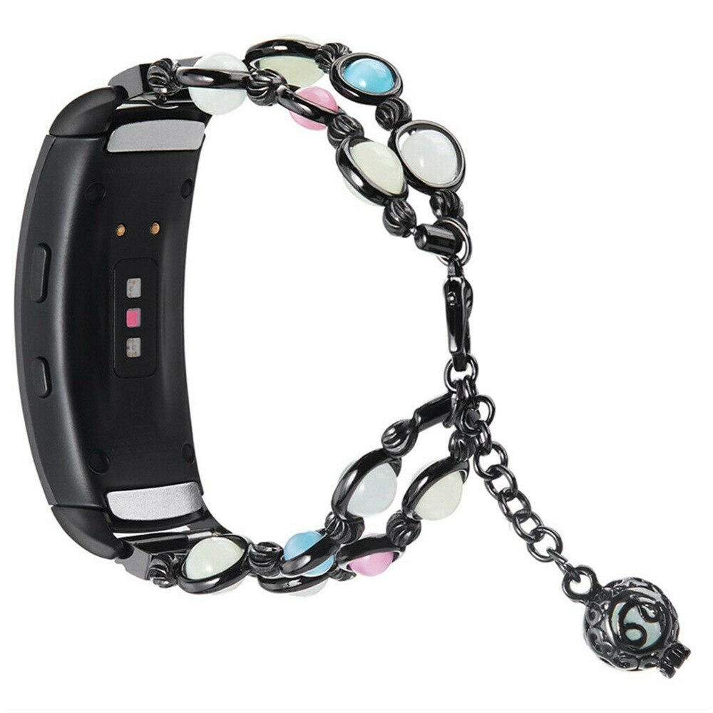 Lichtgevende Kralen Armband Strap Voor Samsung Gear Fit 2 Pro Smart Horloge Roestvrij Staal Pols Band Voor Samsung Gear Fit 2 Correa