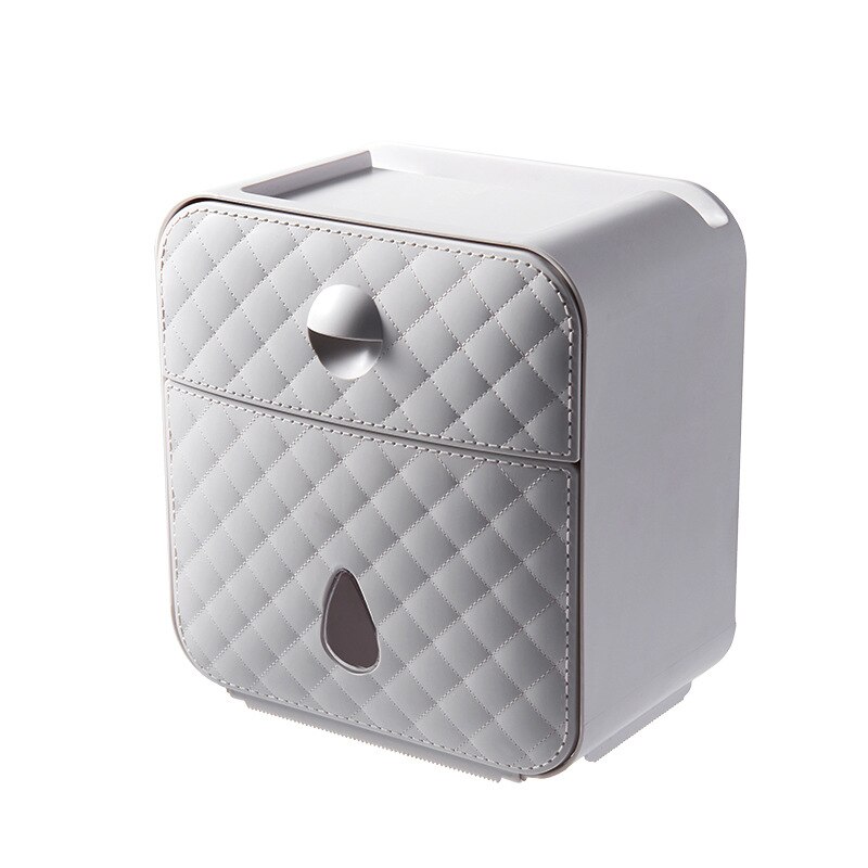 Portable Toilet Paper Holder Plastic Waterproof Paper Dispenser For Toilet Home Storage Box Bathroom Accessories: B-Gray