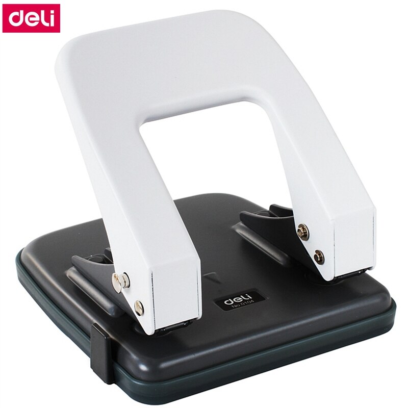 Deli 0104 Office Desk 6mm 2-Hole punch binding hole punch two holes distance 80mm punch papers capacity 35 pages 80g