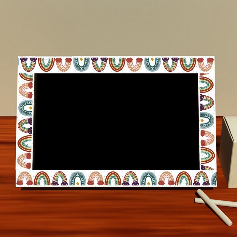 Boho Bulletin Border Trim 20M Two Sided Rainbow Border For Classroom Back To School Family Party