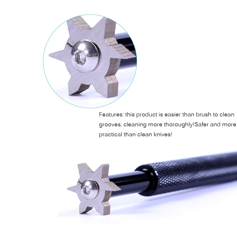 Golf Head Clean Have 6 Head Golf Groove Sharpener Different Cutting End Clean Quick Durable Stainless Steel Golf Ball Clean Tool