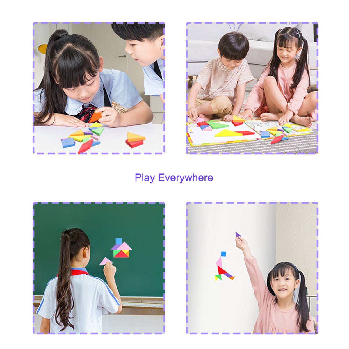 Magentisk mønster rejse tangram puslespil hvidt bræt til tegning af stilkspil puslespil hjernevridere legetøj til børn til voksne