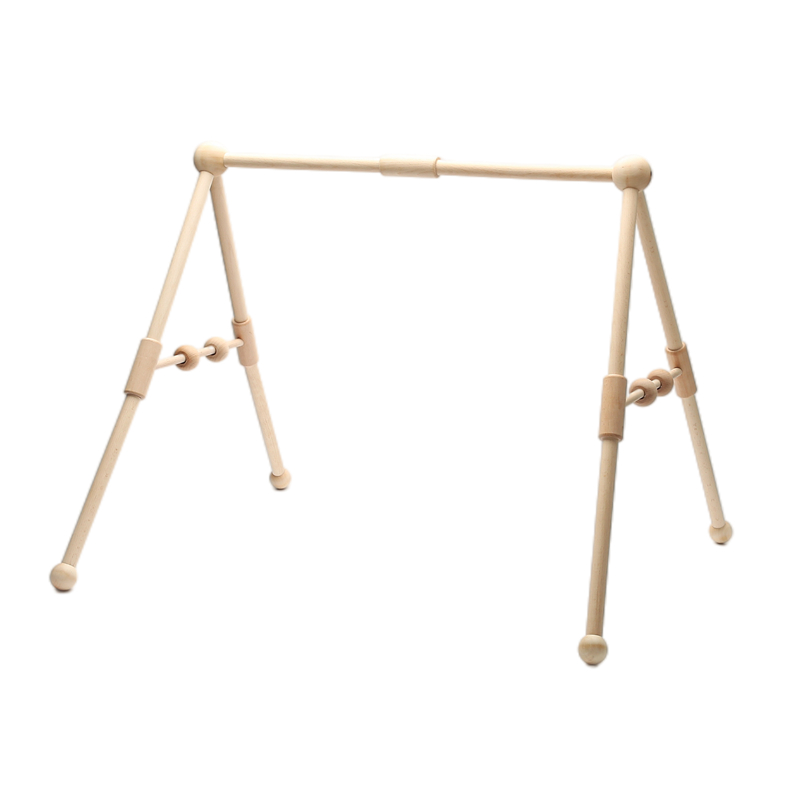 75*63*55Cm Nordic Eenvoudige Houten Fitness Rack Mobiele Opknoping Zintuiglijke Speelgoed Baby Play Gym Activiteit Hangers opknoping Bar Baby: Default Title