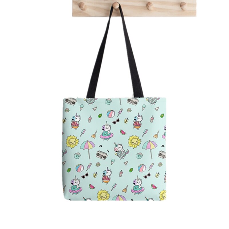 Shopper Sphynx Cat Cartoon printed Tote Bag women Harajuku shopper handbag girl Shoulder shopping bag Lady Canvas Bag: F790