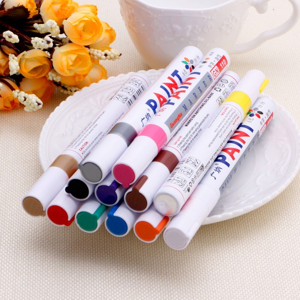 2017Smoth Universal Waterproof Car Tyre Tire Pen Permanent Tread Rubber Metal Paint Marker