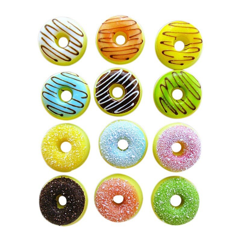 Round Sweet Doughnut Fridge Magnets Kitchen Decorative Locker Refrigerator Calendar Magnets Message Stickers Fridge Home Decor: Default Title