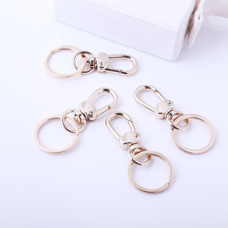 5 Pcs Metal Swivel Karabijn Clips Key Hook Sleutelhanger Split Key Ring Bevindingen Sluitingen Metal Tag Quick Clips