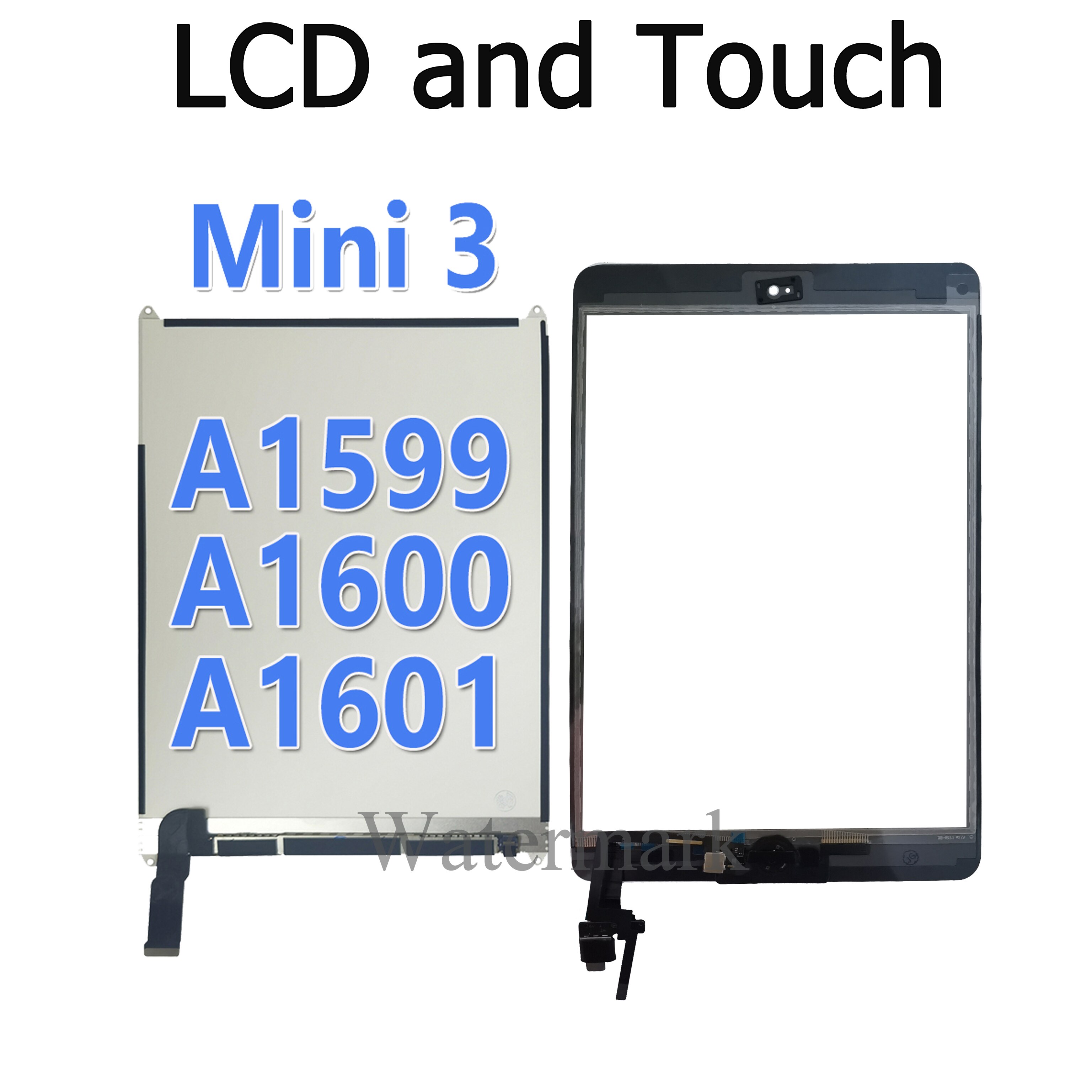 Lcd En Touch Screen Display Getest Voor Apple Ipad Mini1 Mini2 Mini3 A1432 A1454 A1455 A1489 A1490 A1491 A1600 A1601 mini 1 2 3: Mini3LCD Black Touch