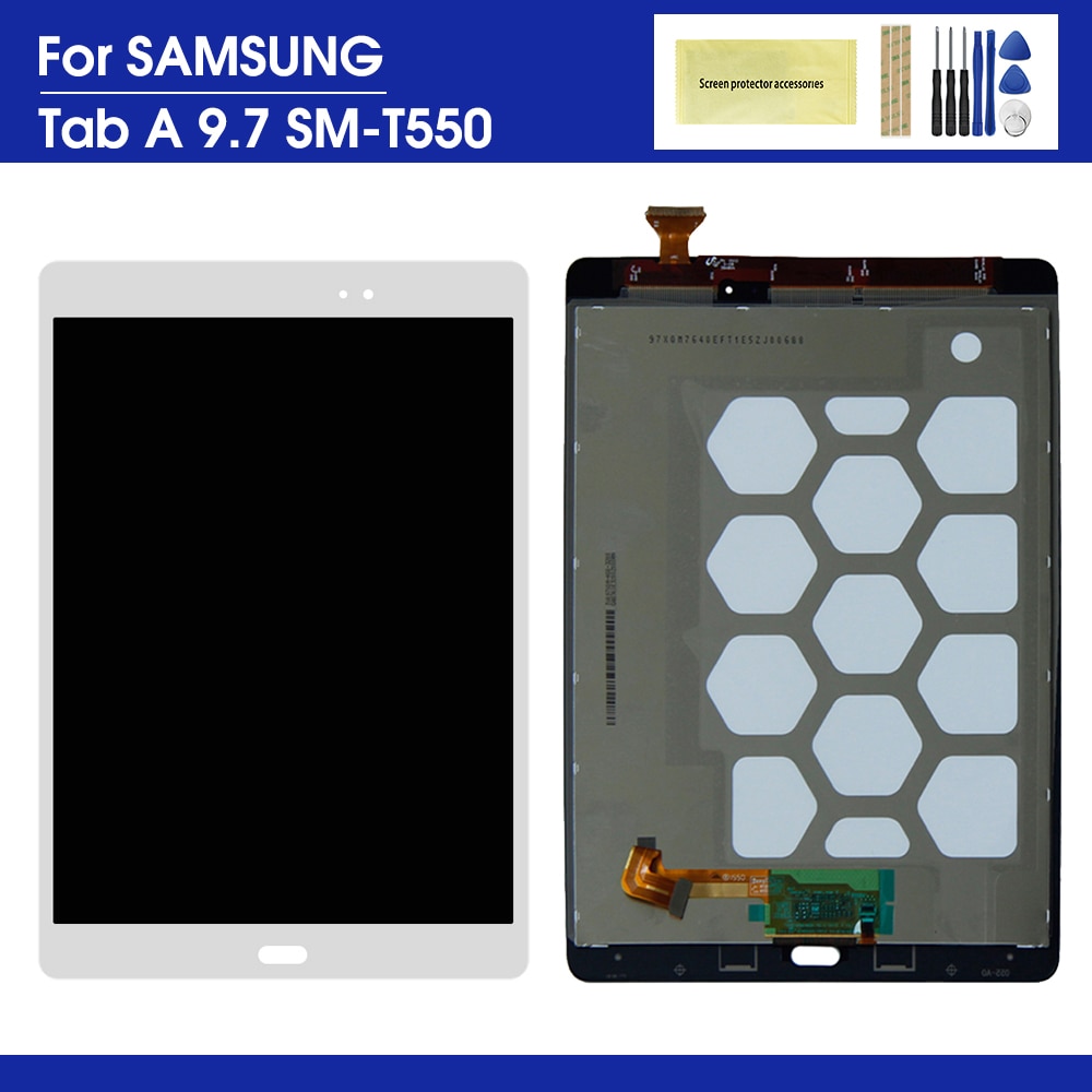 9,7 ''LCD Display Für Samsung Galaxy Tab EINE T550 T551 T555 Bildschirm SM-T550 LCD Matrix Touch Display Digitizer Montage ersatz